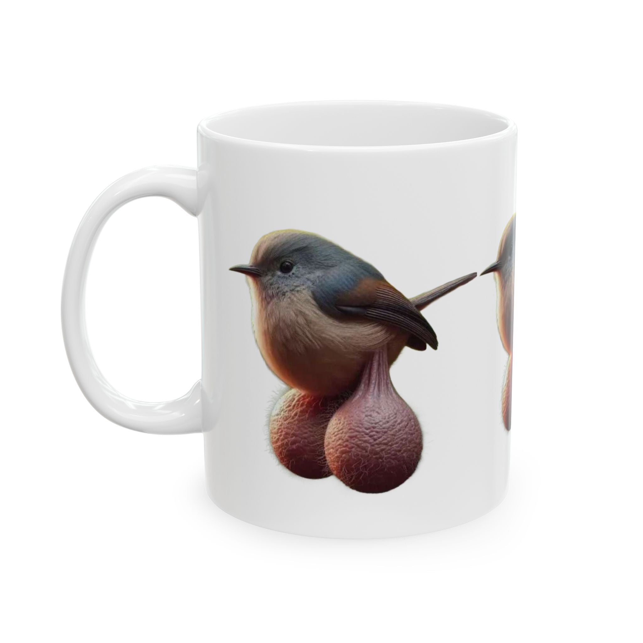 Bird with Acorns Mug — Cute Woodland Bird Coffee Cup (11oz & 15oz)