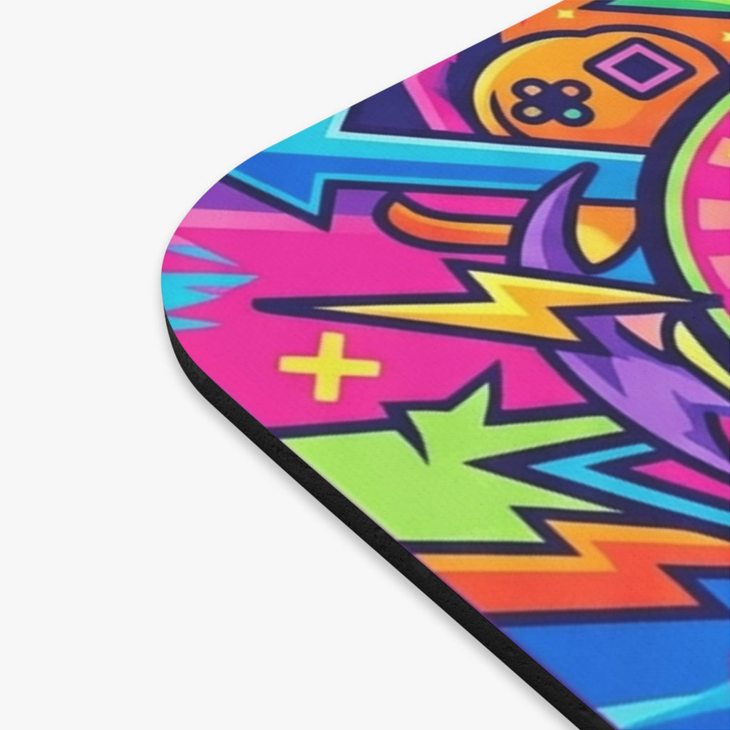 67 Meme Gaming Mouse Pad — Neon Meme Streamer Desk Mat (Press F, Poggers)