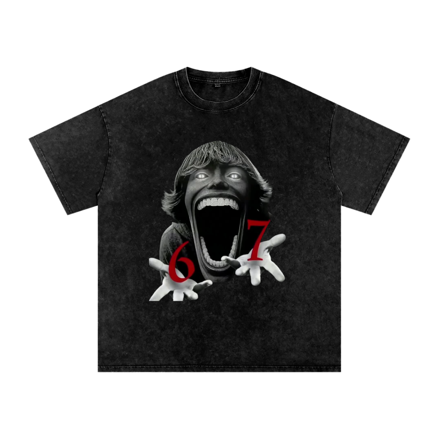 "67 Kid" Snow Washed Oversized Cotton T-Shirt